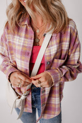 Outfit Flow - Plaid Collared Neck Button Up Jacket