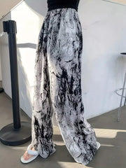 Abstract Print Wide Leg Pants Trendsi