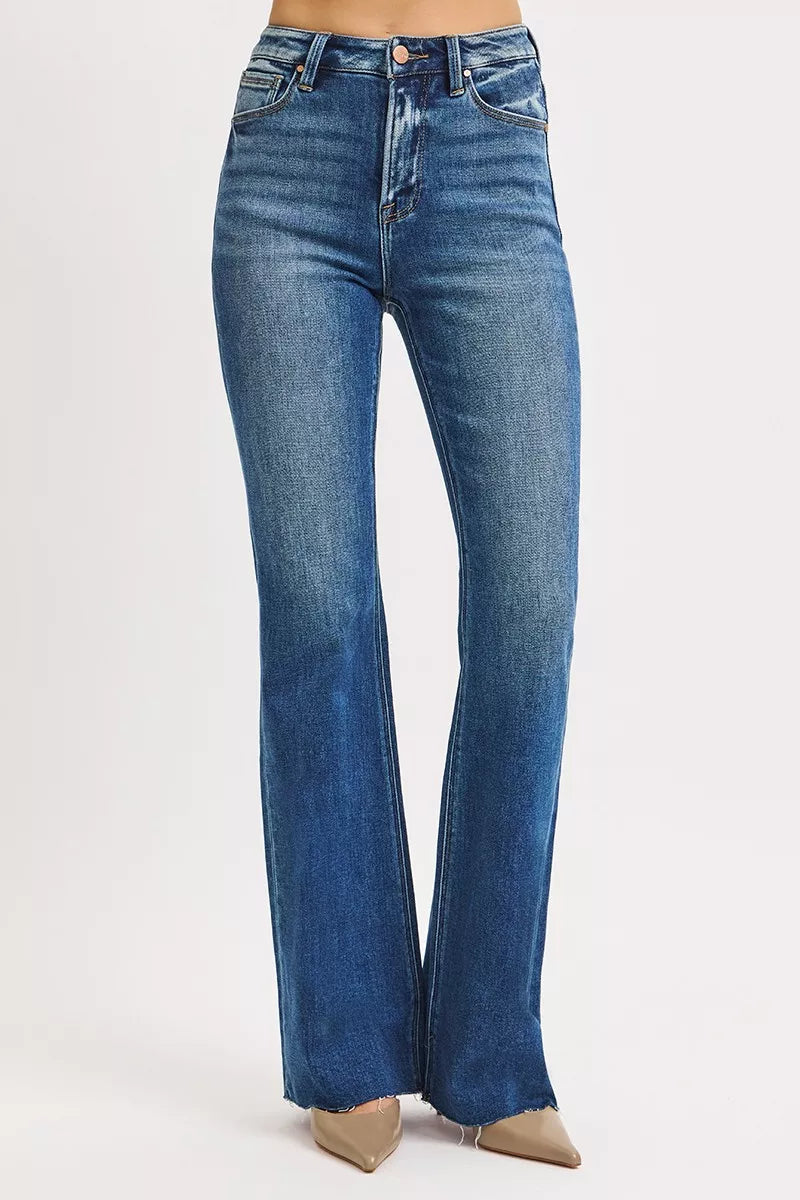 RISEN High Rise Flare Jeans OutfitFlow