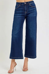 RISEN High Rise Crop Wide Jeans OutfitFlow
