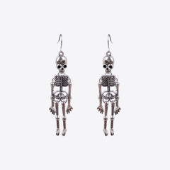 Skeleton Alloy Earrings Silver One Size OutfitFlow