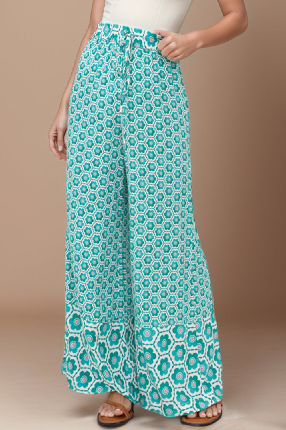 Outfit Flow - Printed High Waist Wide Leg Pants