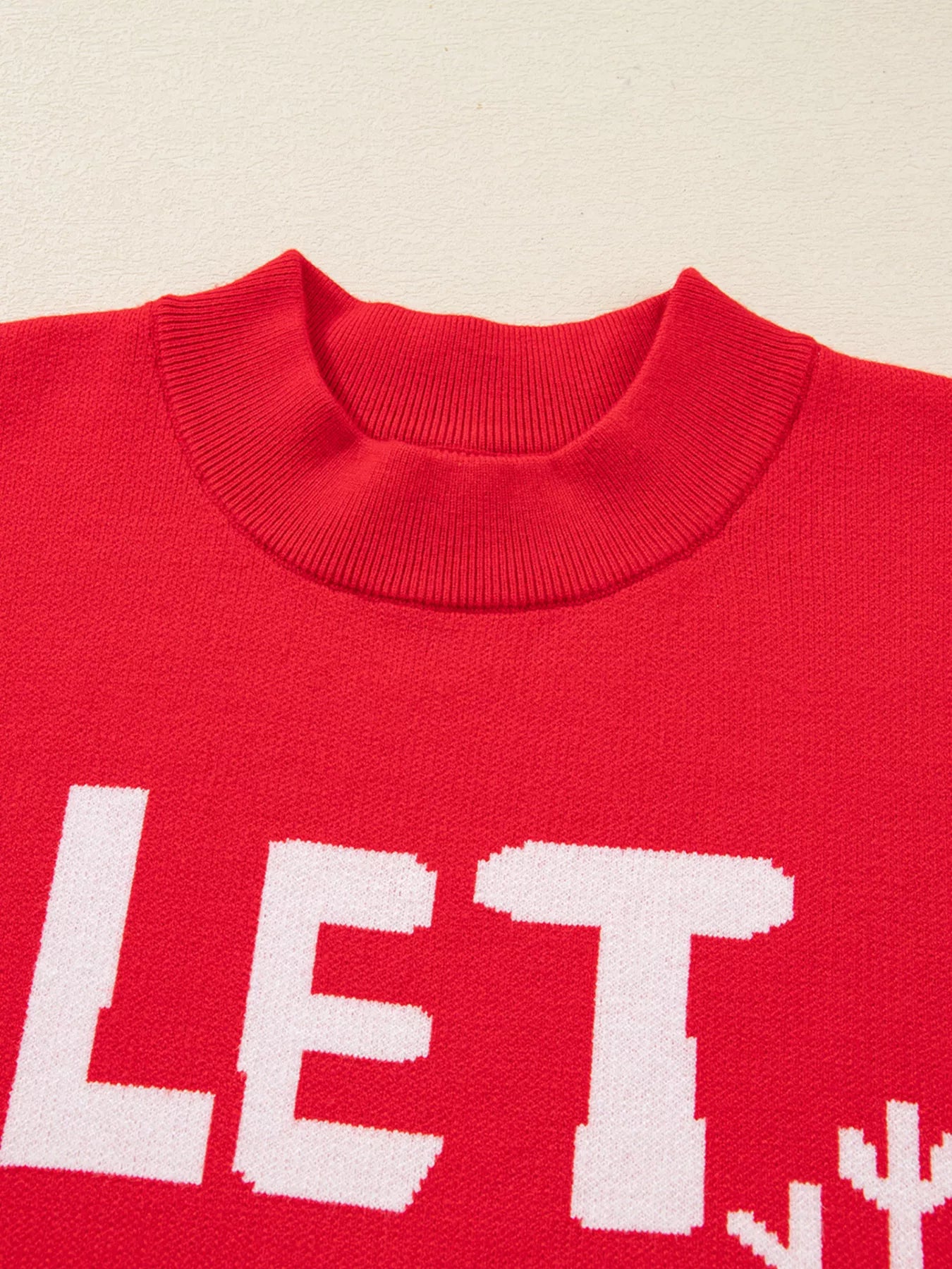 LET IT SNOW Christmas Loose Sweater OutfitFlow