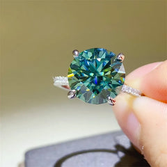 5 Carat Moissanite Zircon 925 Sterling Silver Ring OutfitFlow