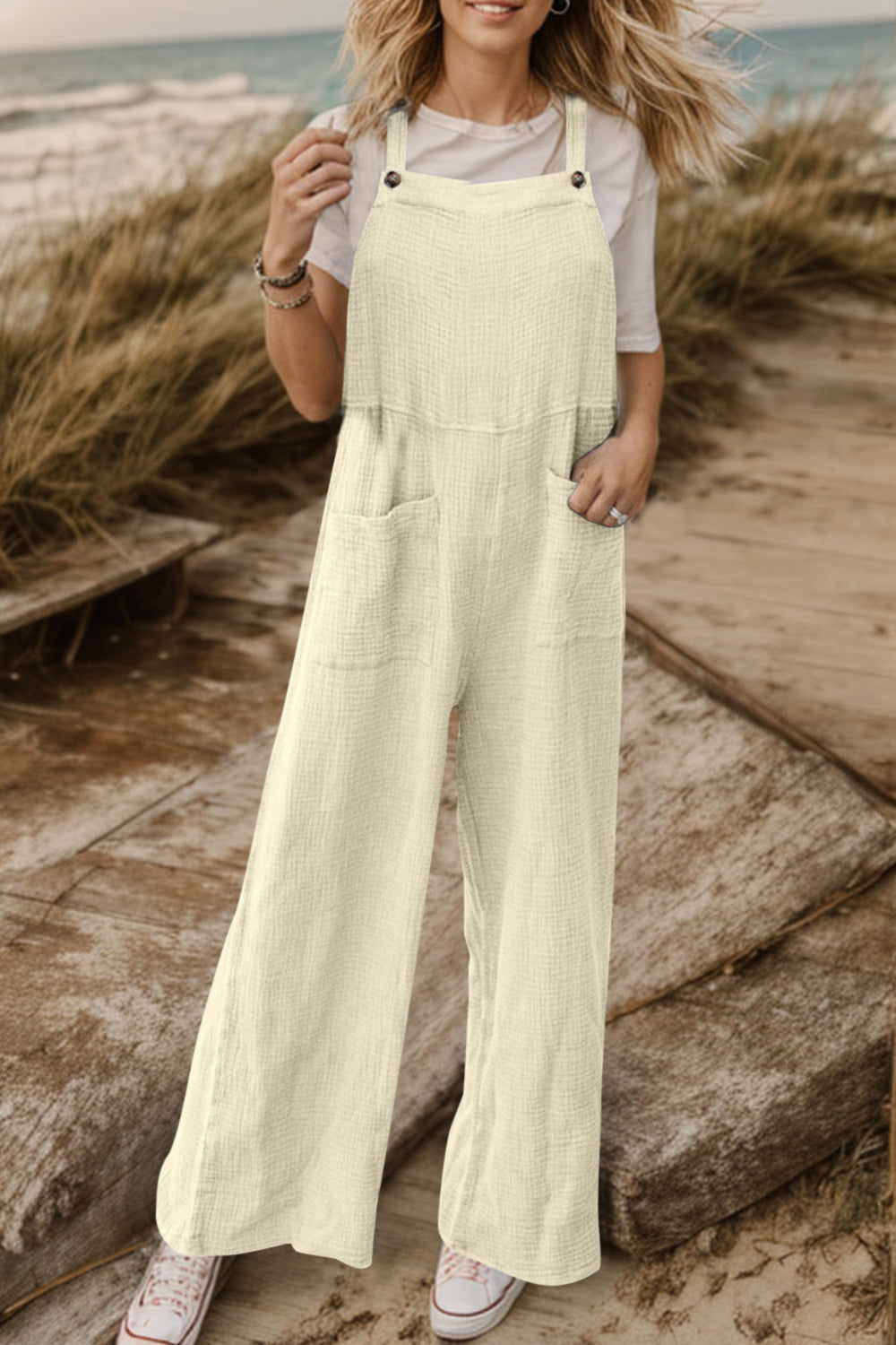 Outfit Flow - Full Size Wide Leg Front Pocket Jumpsuit