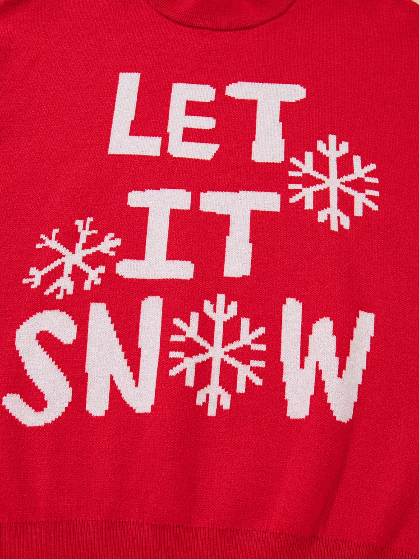 LET IT SNOW Christmas Loose Sweater OutfitFlow