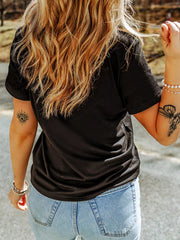 Halloween Ghost Boo Graphic Round Neck T Shirt OutfitFlow