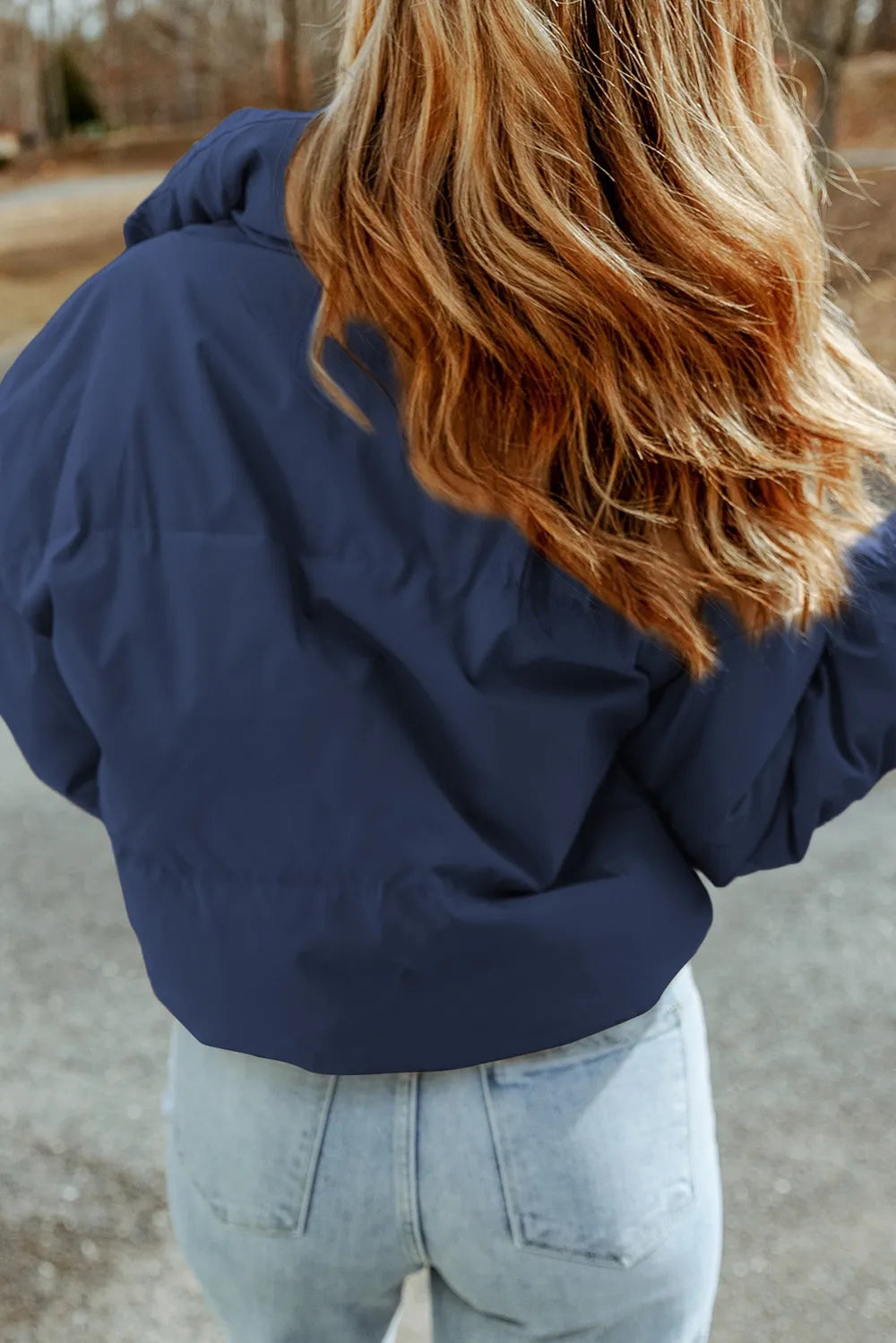 Zip Up Collared Neck Coat with Pockets Trendsi
