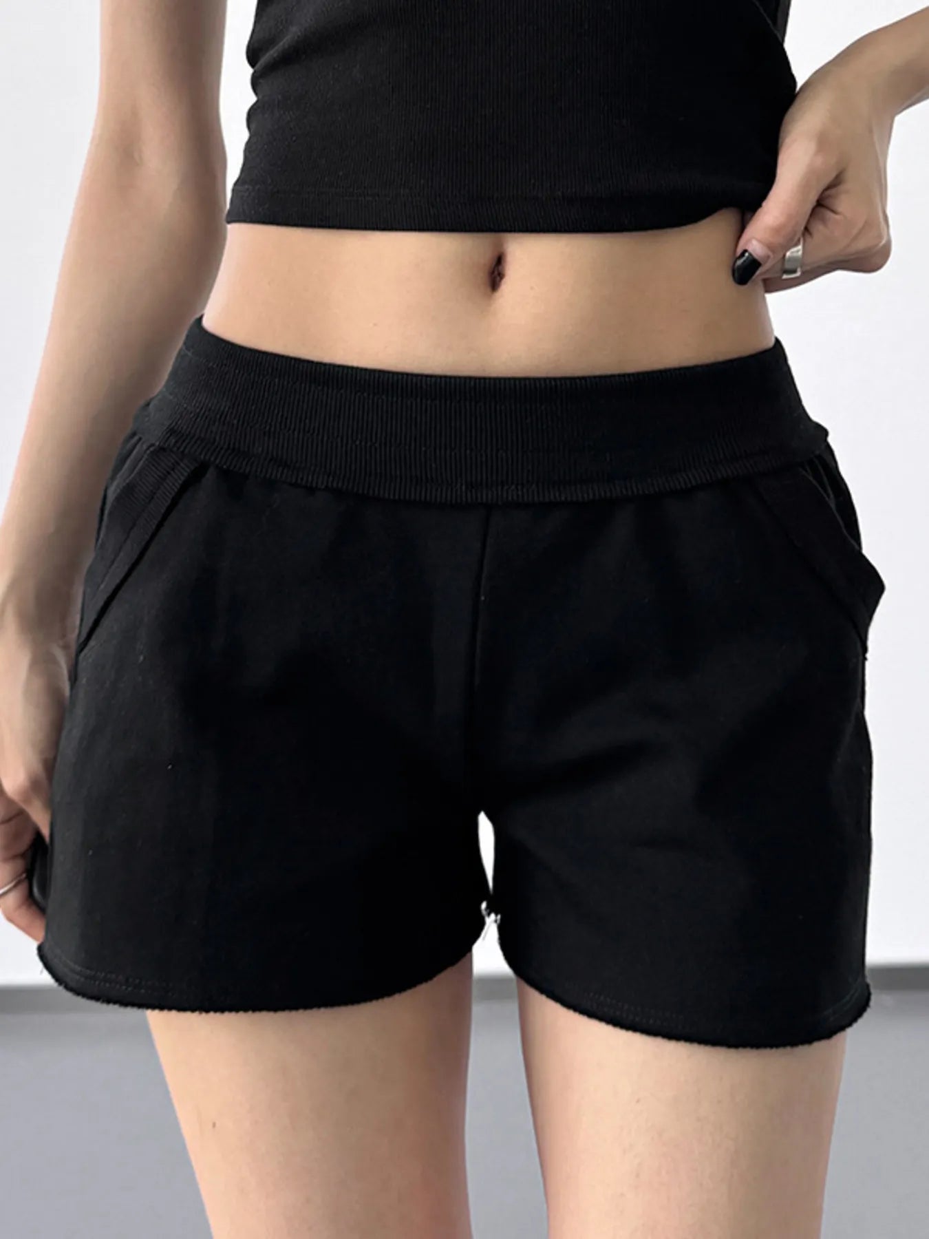 Letter Back Shorts OutfitFlow
