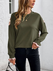 Plaid Long Sleeve Sweatshirt OutfitFlow