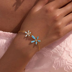Resin Flower Necklace and Bracelet Jewelry Set OutfitFlow