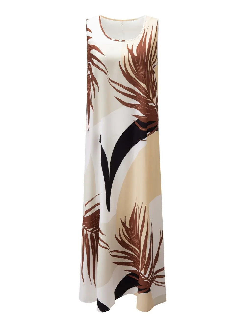 Printed Round Neck Mini Tank Dress OutfitFlow