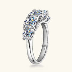 3.6 Carat Moissanite 925 Sterling Silver Ring OutfitFlow