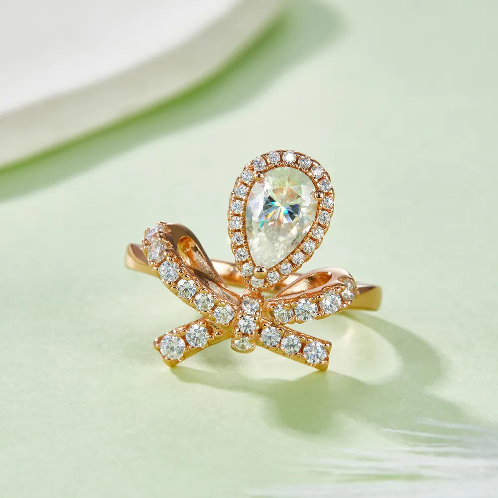 1 Carat Moissanite Zircon 925 Sterling Silver Ring OutfitFlow