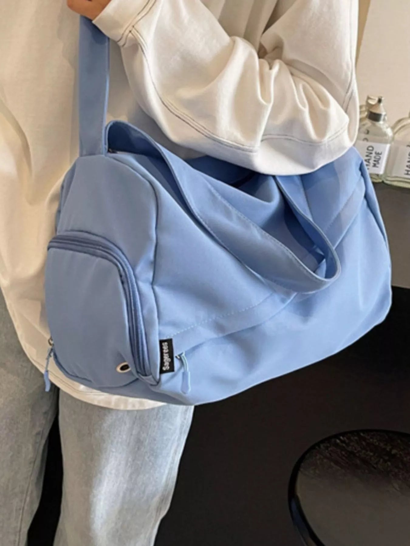 Lightweight Travel Duffel Bag with Shoulder Strap OutfitFlow