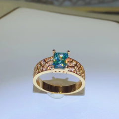 1 Carat Moissanite 925 Sterling Silver Ring OutfitFlow