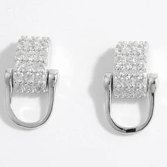 925 Sterling Silver Inlaid Zircon Earrings OutfitFlow