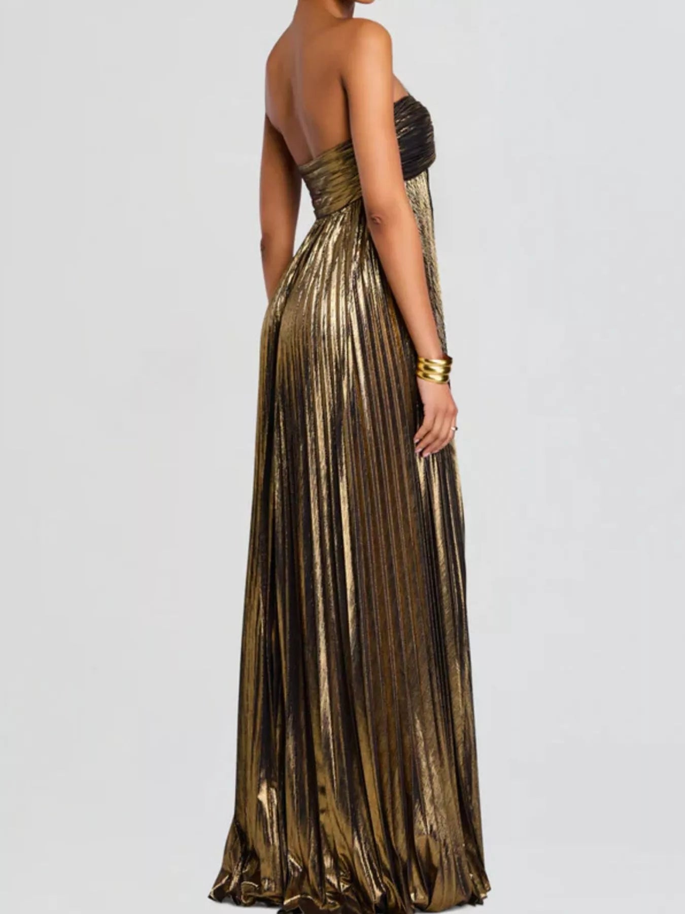 Split Sweetheart Neck Tube Maxi Dress OutfitFlow