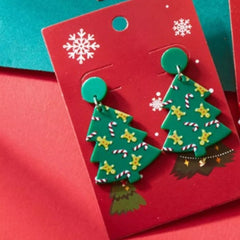 Christmas Tree Drop Earrings OutfitFlow