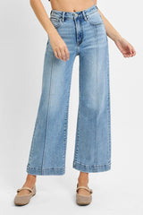 RISEN Full Size High Rise Crop Wide Leg Jeans Plus Size OutfitFlow