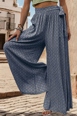 Outfit Flow - Perfee Printed Tied Wide Leg Pants