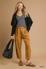 Umgee Open Front Cardigan with Front Pockets OutfitFlow