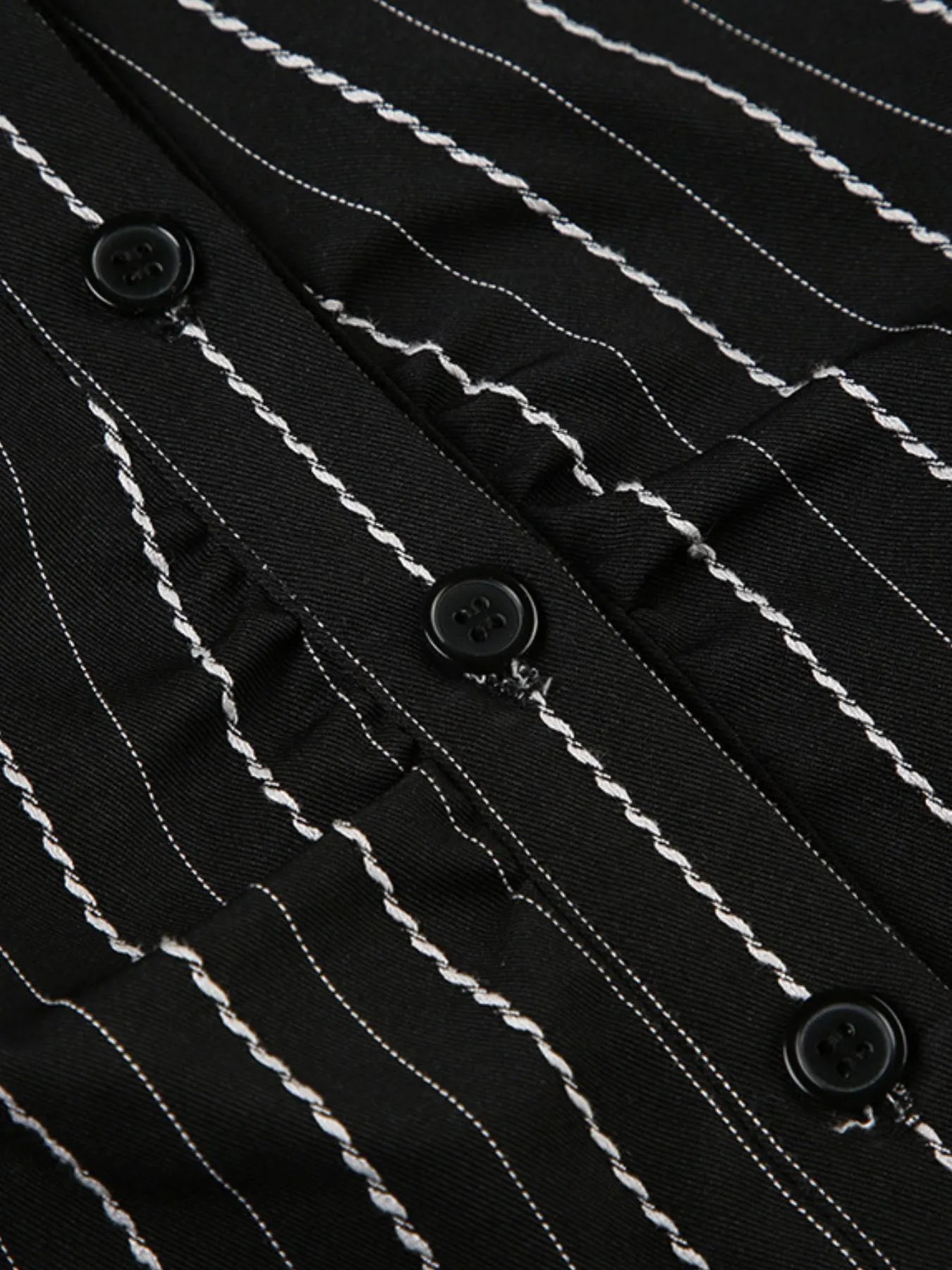 Striped Button-Down Collared Neck Shirt OutfitFlow