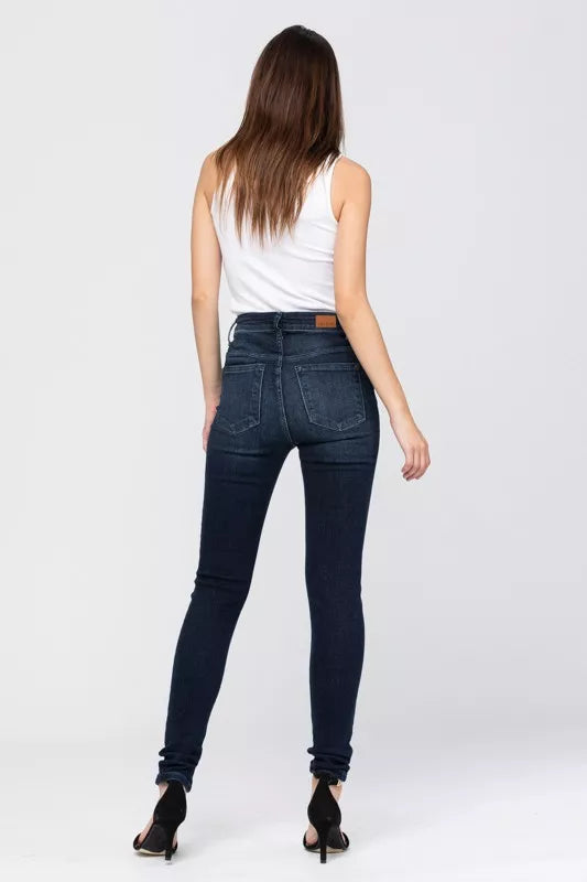 Judy Blue High Waist Washed Skinny Jeans OutfitFlow