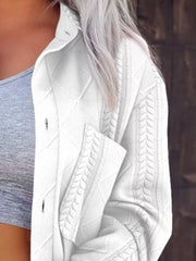 Button-Up Long Sleeve Oversized Jacket Trendsi