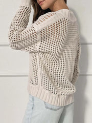 Half-Zip Detail Long Sleeve Sweater OutfitFlow