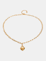 Outfit Flow - 18K Gold-Plated Stainless Steel Heart Pendant Necklace