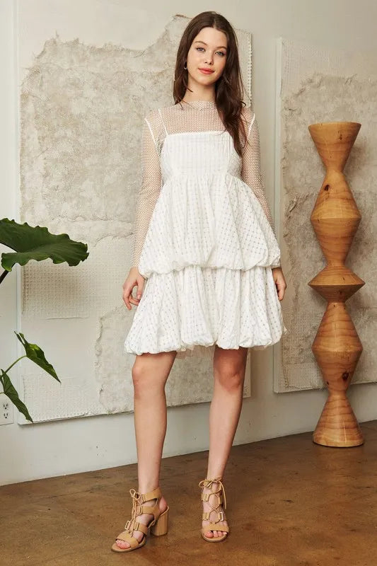 Davi & Dani Checker Print Side Pockets Textured Mini Dress OutfitFlow