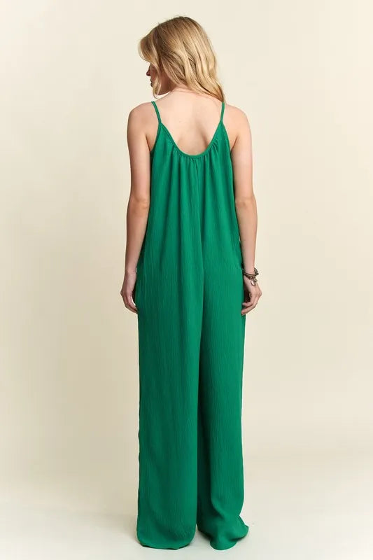 ADORA Wide Leg Casual Cami Jumpsuit OutfitFlow