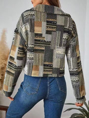 Button-Up Dropped Shoulder Jacket Trendsi