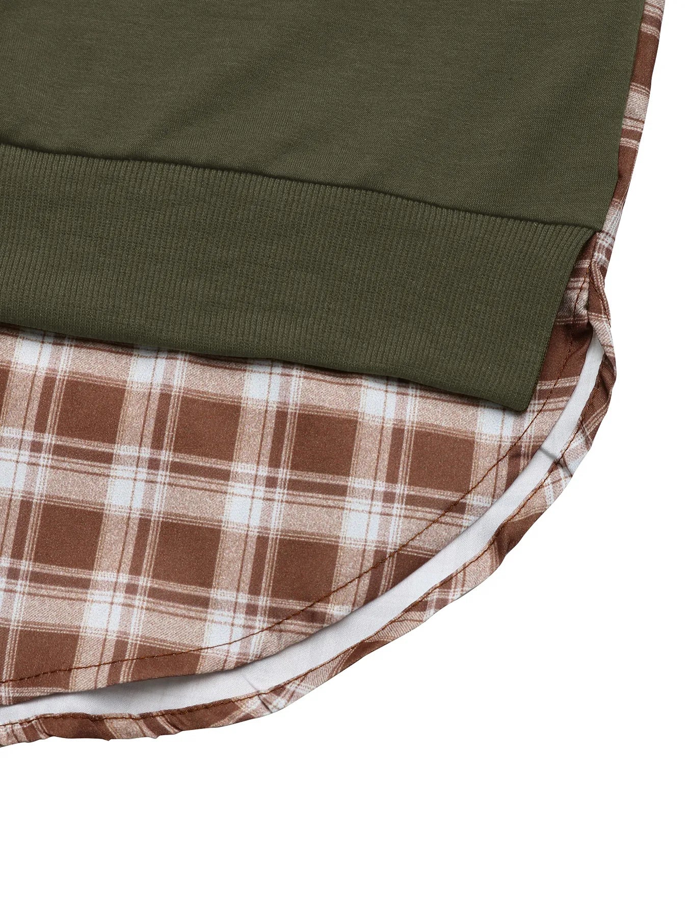 Plaid Long Sleeve Sweatshirt OutfitFlow