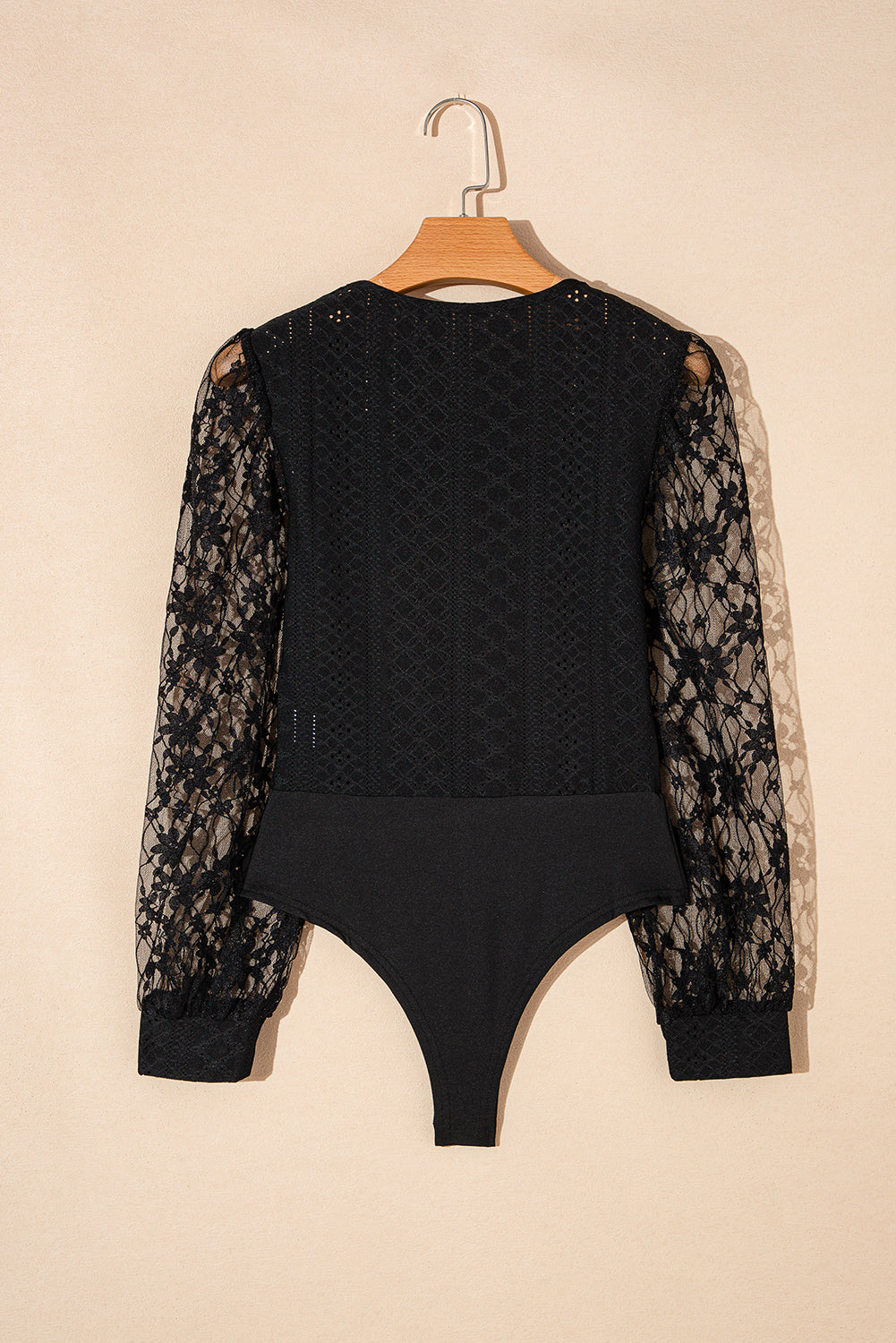 Outfit Flow - Eyelet Lace Long Sleeve Bodysuit