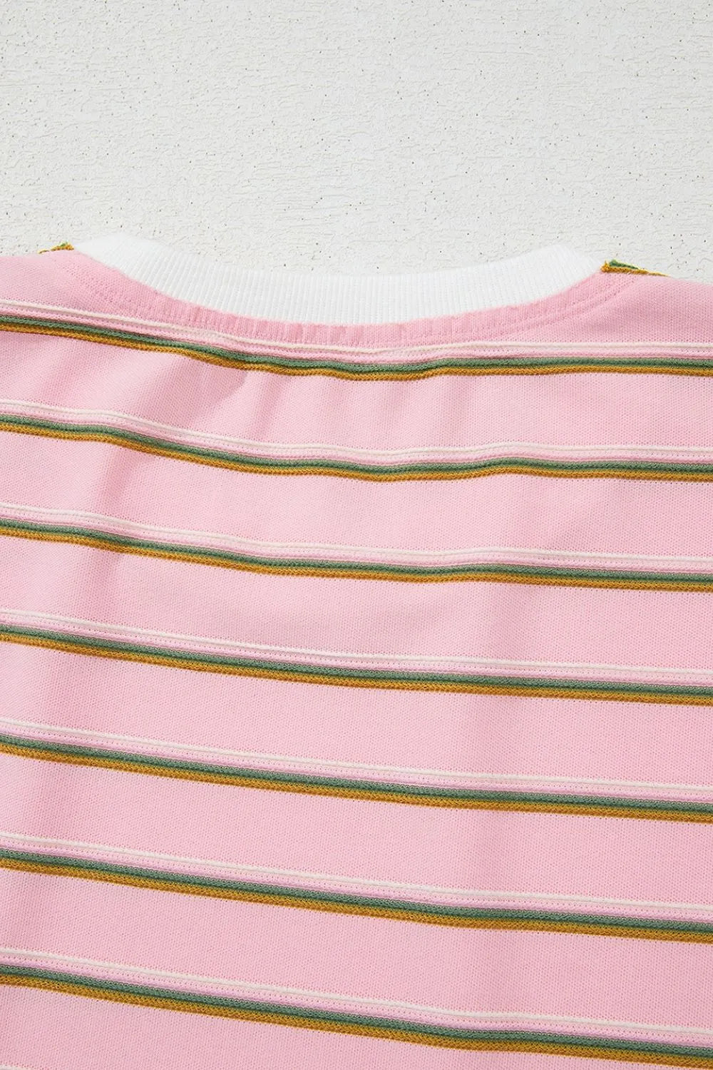 Stripe Wide Short Sleeve Tee and Short Set OutfitFlow