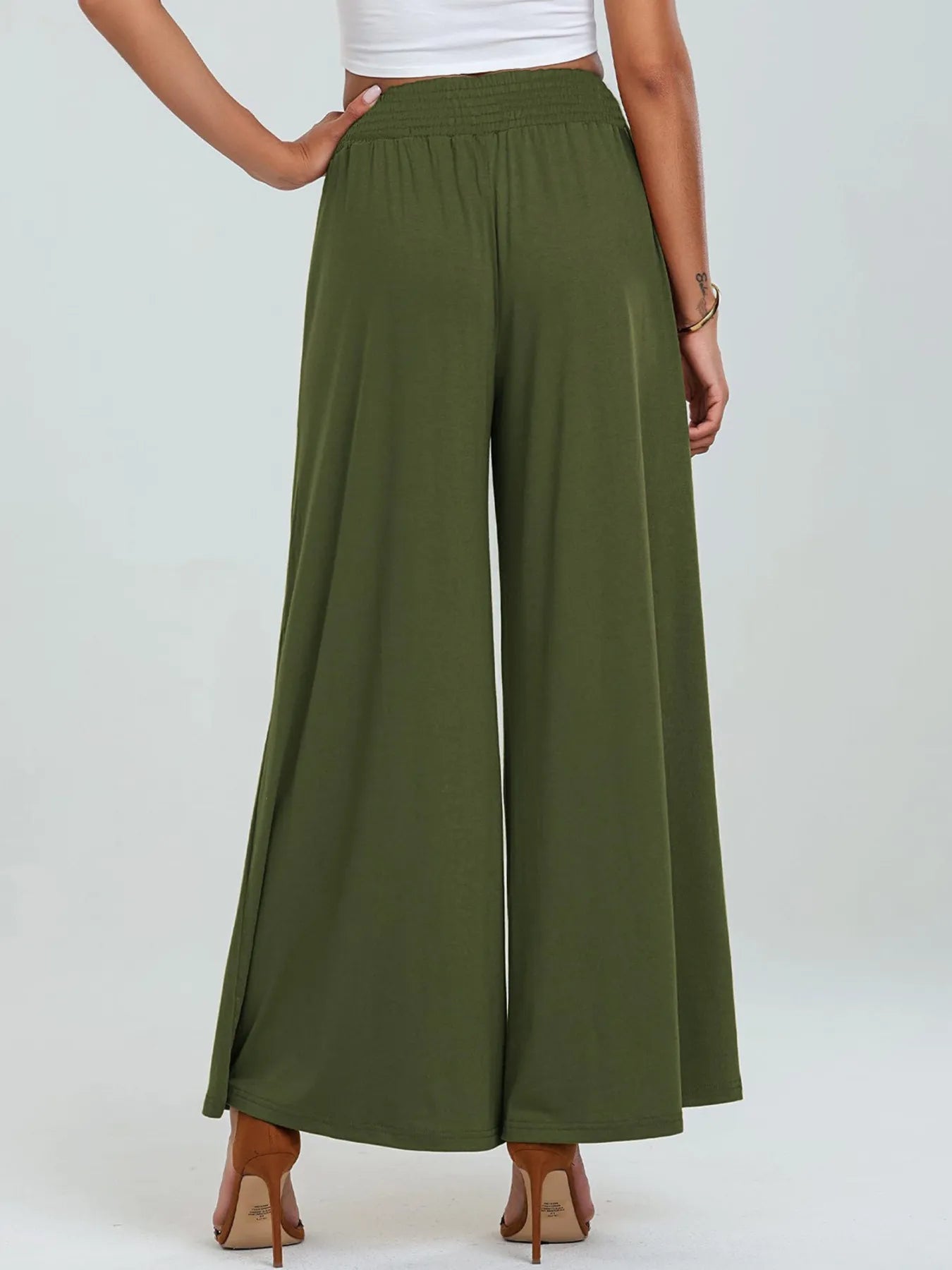 High-Waisted Wide Leg Pants with Pockets OutfitFlow
