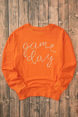 Outfit Flow - GAME DAY Round Neck Long Sleeve Sweatshirt