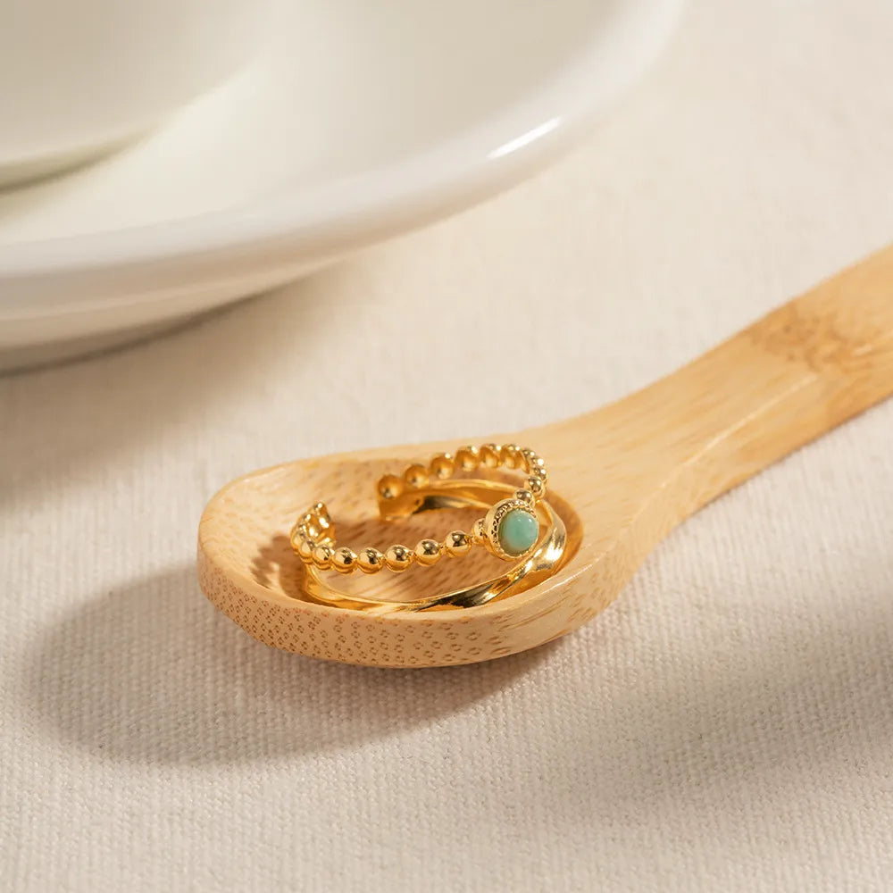 18K Gold-Plated Double Layered Open Ring OutfitFlow