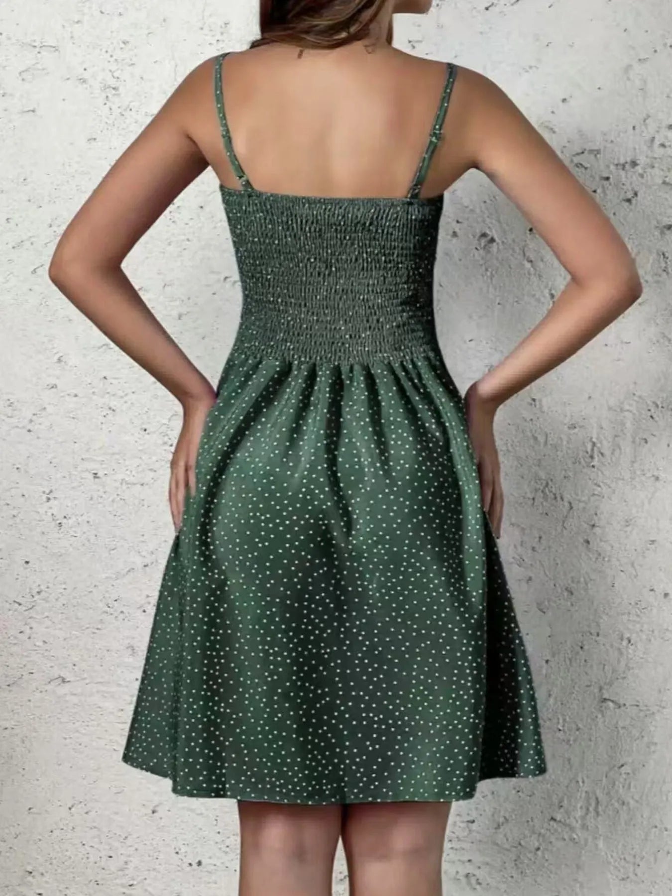 Full Size Smocked Square Neck Cami Dress Plus Size OutfitFlow