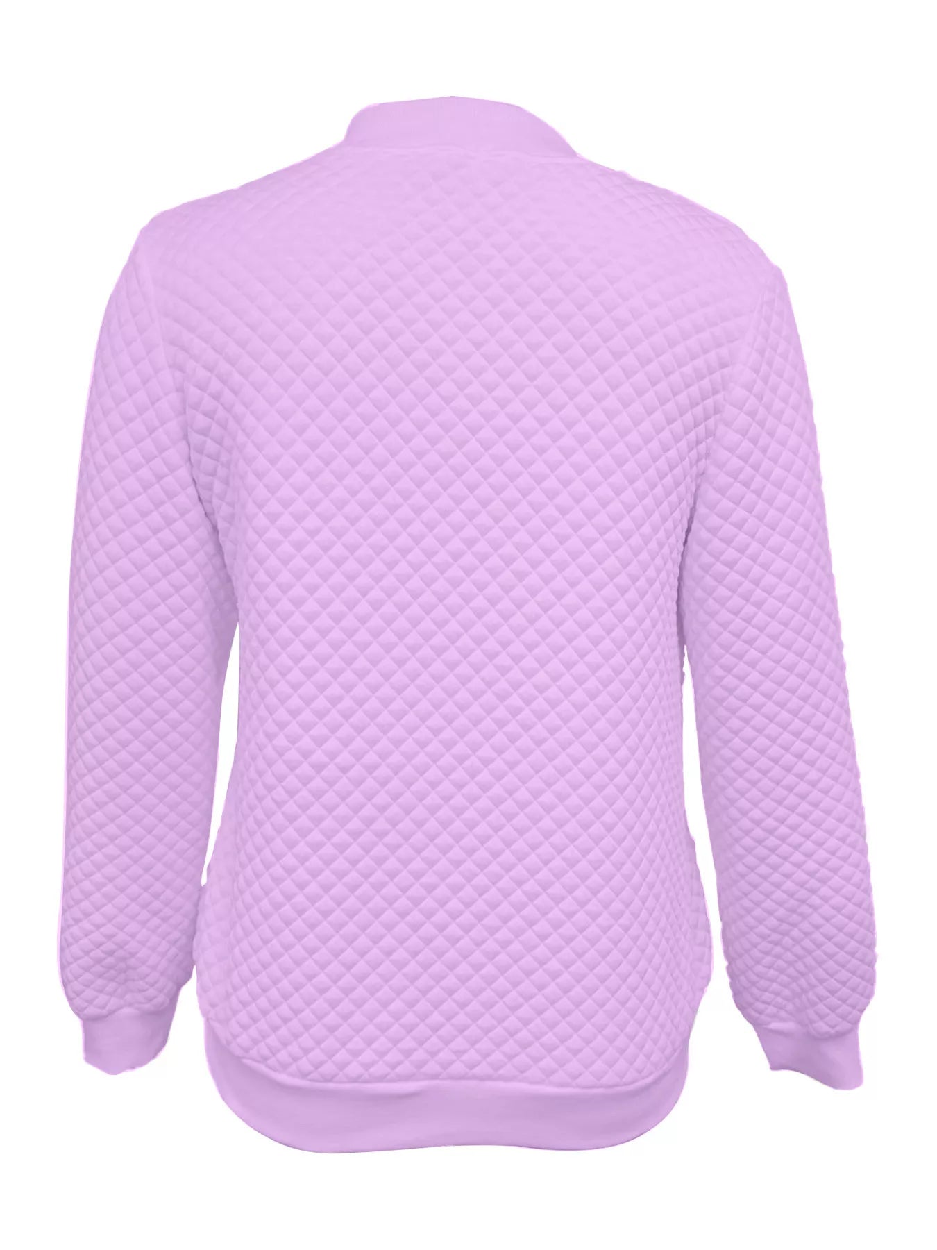 Textured Zip Up Long Sleeve Jacket OutfitFlow