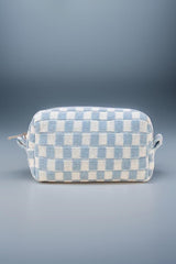 Outfit Flow - Zenana Checkered Pattern Knitted Cosmetic Pouch