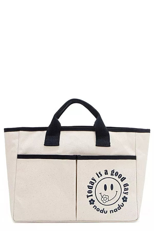 Nicole Lee USA Canvas Tote Bag BEIGE One Size Trendsi