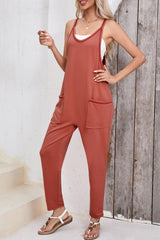 Outfit Flow - Scoop Neck Spaghetti Strap Jumpsuit