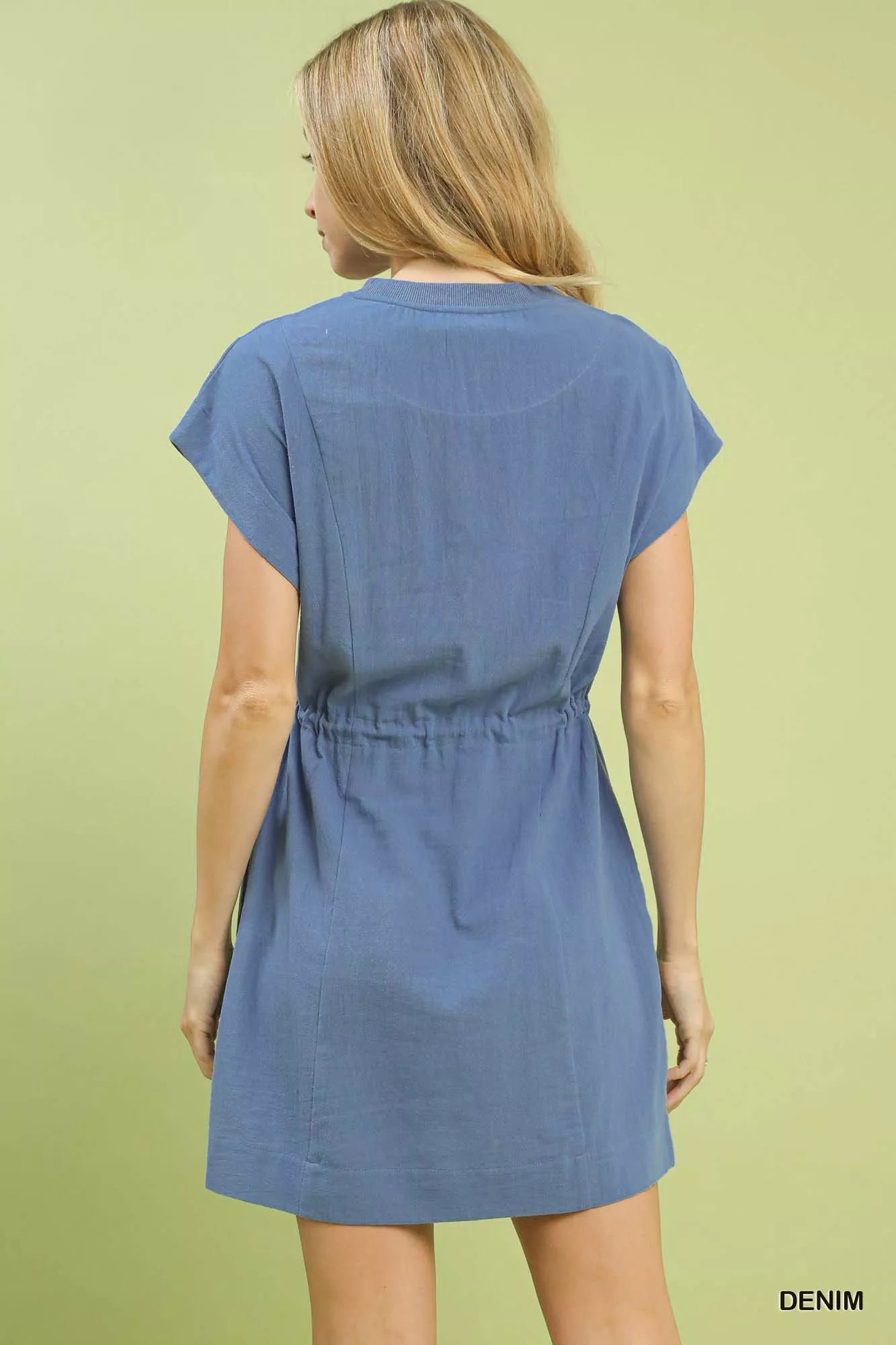 Umgee Embroidered Floral Mini Dress with Waist Tie OutfitFlow