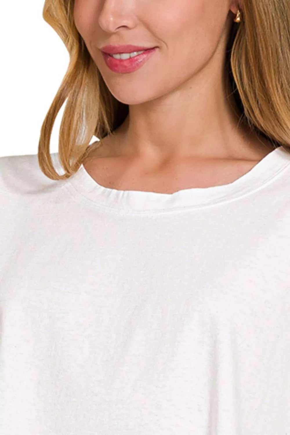 Zenana Premium Cotton Oversized Round Neck Box T-Shirt OutfitFlow