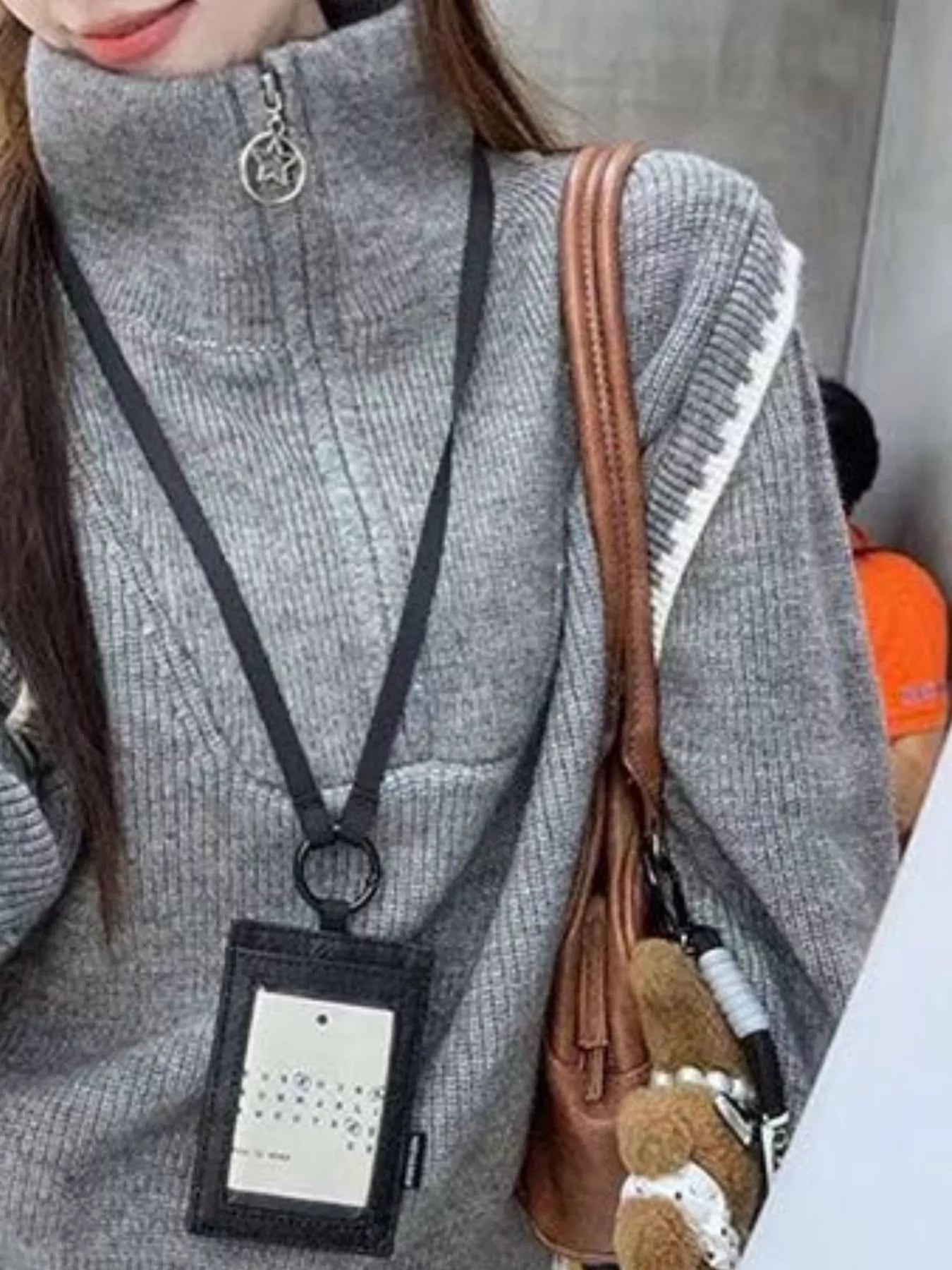 High Neck Half Zip Sweater OutfitFlow