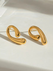 18K Gold-Plated Stainless Steel Geometric Shape Earrings OutfitFlow