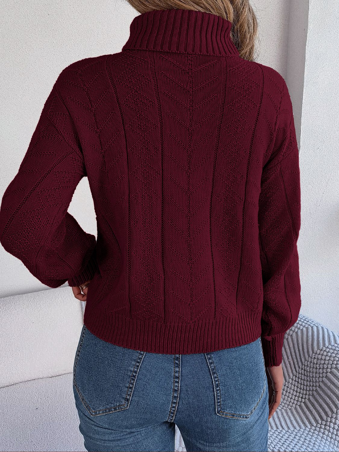 Cable-Knit Turtleneck Sweater OutfitFlow
